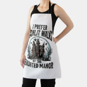 お化け屋敷のウォーク・ハロウィンTシャツ 幽霊の幽霊のレトロなデザイン エプロン (インサイチュ)