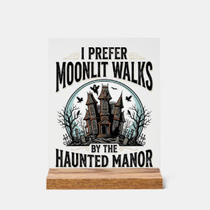 お化け屋敷のウォーク・ハロウィンTシャツ 幽霊の幽霊のヴィンテージ アクリルサイン