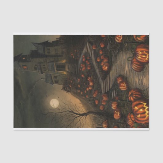 お化け屋敷のティッシュペーパーシート 薄葉紙 (正面)