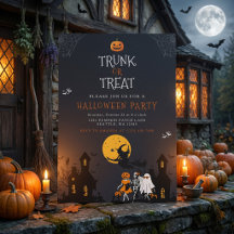お化け屋敷のトランク・オア・トリート ハロウィン