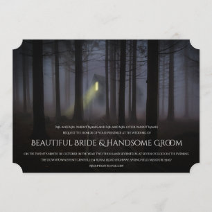 お化け屋敷のハロウィンの結婚式招待状 招待状