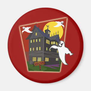 お化け屋敷のハロウィンのTシャツ、フード付きスウェットシャツ、マグ マグネット