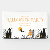 お化け屋敷のハロウィントランクオアトリート 横断幕 (横)