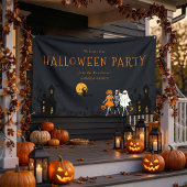 お化け屋敷のハロウィントランクオアトリート 横断幕