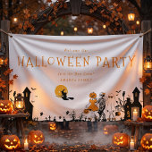 お化け屋敷のハロウィントランクオアトリート 横断幕