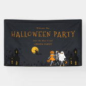 お化け屋敷のハロウィントランクオアトリート 横断幕 (横)