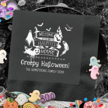 お化け屋敷のハロウィンパーティーウェルカム