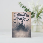 お化け屋敷のハロウィンパーティー招待状 ポストカード (スタンド正面)