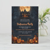 お化け屋敷のハロウィンパーティー 招待状 (スタンド正面)