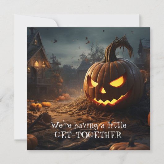 お化け屋敷のハロウィンパーティー 招待状 (正面)