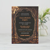 お化け屋敷のハロウィンパーティー 招待状 (スタンド正面)