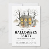 お化け屋敷のハロウィンパーティー 招待状 (正面)