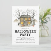 お化け屋敷のハロウィンパーティー 招待状 (スタンド正面)