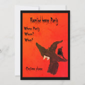 お化け屋敷のハロウィン招待状 招待状 (裏面)