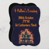 お化け屋敷のハロウィン・イブ 招待状 (正面/裏面)