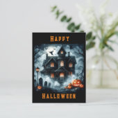 お化け屋敷のハロウィンAIポストカード ポストカード (スタンド正面)