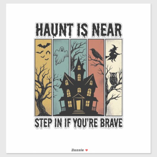 お化け屋敷のハロウィーン ビンテージの彫刻 怖いデザイン シール (シート)