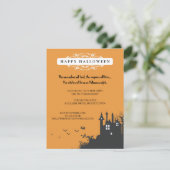 お化け屋敷のハローウィンパーティの招待 招待状 (スタンド正面)