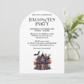 お化け屋敷のパンプキン ハロウィンパーティー 招待状 (スタンド正面)