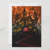 お化け屋敷の墓地でのハロウィンパーティー 招待状 (裏面)