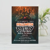 お化け屋敷の墓地 ハロウィンパーティー 招待状 (スタンド正面)