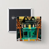 お化け屋敷の幽霊 缶バッジ (正面&裏面)