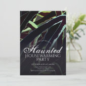 お化け屋敷の引っ越し ブラックグリーン ハロウィンパーティー 招待状 (スタンド正面)