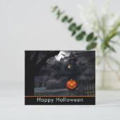 お化け屋敷の恐いカボチャハローウィンパーティ 招待状 (スタンド正面)