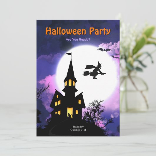 お化け屋敷の恐いハローウィンパーティ 招待状 (スタンド正面)