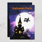 お化け屋敷の恐いハローウィンパーティ 招待状 (正面/裏面)