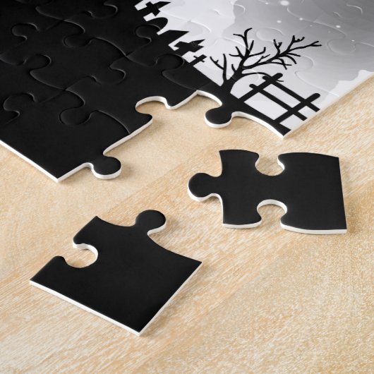 お化け屋敷の精神分析のハロウィンのジグソーパズル ジグソーパズル (側面)