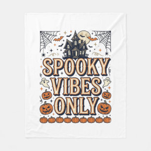 お化け屋敷の雰囲気だけ ビンテージ ハロウィンTシャツ デザイン_1 フリースブランケット