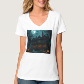お化け屋敷の魔法Tシャツ – ハロウィン Tシャツ (正面)