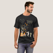 お化け屋敷ハロウィンの夜 月夜のデザイン Tシャツ (正面フル)