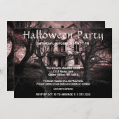 お化け屋敷パーティーの招待状 招待状 (正面/裏面)