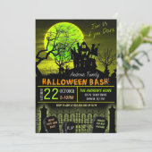 お化け屋敷パーティーの招待状 招待状 (スタンド正面)