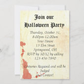 お化け屋敷パーティー 魔女 フクロウ ビンテージ 招待状 (裏面)