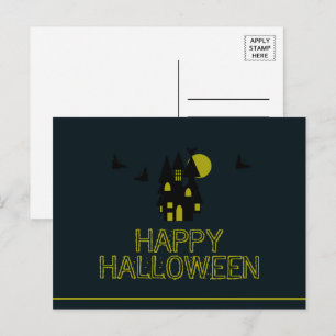 お化け屋敷 ハッピーハロウィン ポストカード