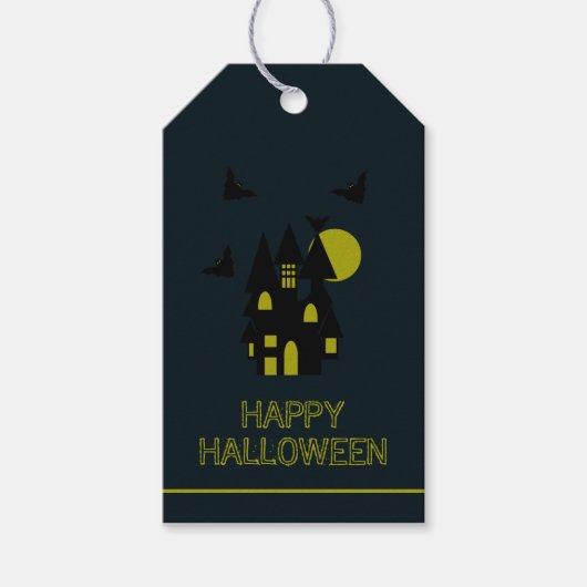 お化け屋敷、ハッピー・ハロウィン ギフトタグ (正面)