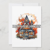 お化け屋敷 ハッピー ハロウィン パーティー 招待状 (裏面)