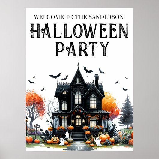 お化け屋敷 ハロウィンパーティー サイン (正面)