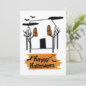 お化け屋敷 ハロウィン かわいい落書きTシャツ シーズンカード (スタンド正面)
