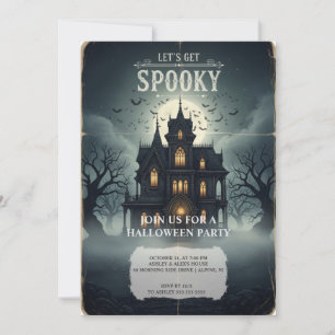 お化け屋敷 ハロウィン ご招待カード － 不気味な 招待状
