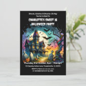 お化け屋敷 ハロウィン スイート16 誕生日パーティー 招待状 (スタンド正面)