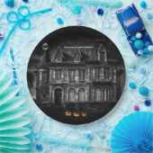 お化け屋敷 ハロウィン ペーパープレート (パーティー)