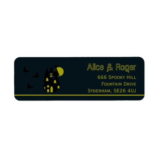 お化け屋敷、ハロウィン ラベル (正面)