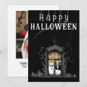 お化け屋敷 ハロウィン 写真 シーズンカード (正面/裏面)
