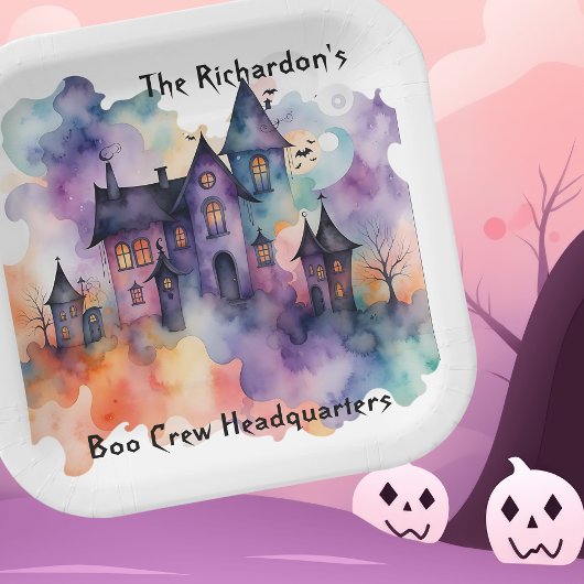 お化け屋敷 ハロウィン Boo Crew Headquarters ペーパープレート