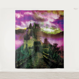 お化け屋敷 ハロウィーン 怖い城の写真用背景 タペストリー