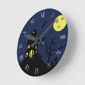 お化け屋敷 ラウンド壁時計 (傾斜)